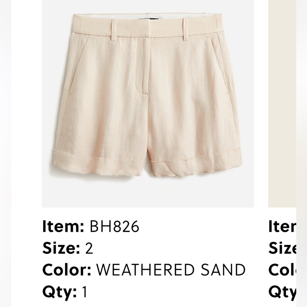 Linen Cupro J.Crew Shorts